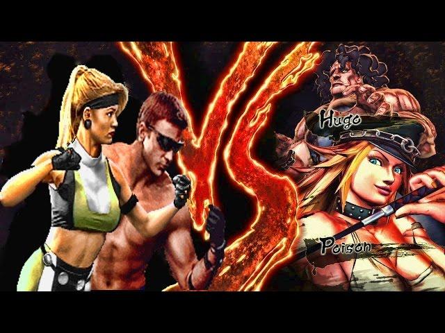 Johnny Cage and Sonya Blade Vs Hugo and Poison