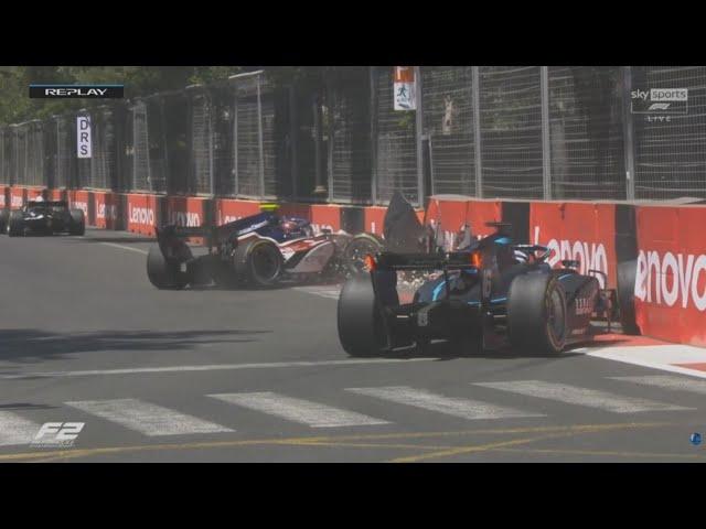 Cem Bolukbasi & Roy Nissany Crash | Formula 2 2022 Azerbajian