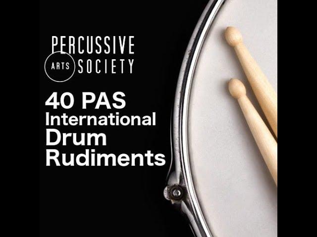 PERCUSSIVE ARTS SOCIETY INTERNATIONAL DRUM RUDIMENTS ON SNARE DRUM ( Latviski )