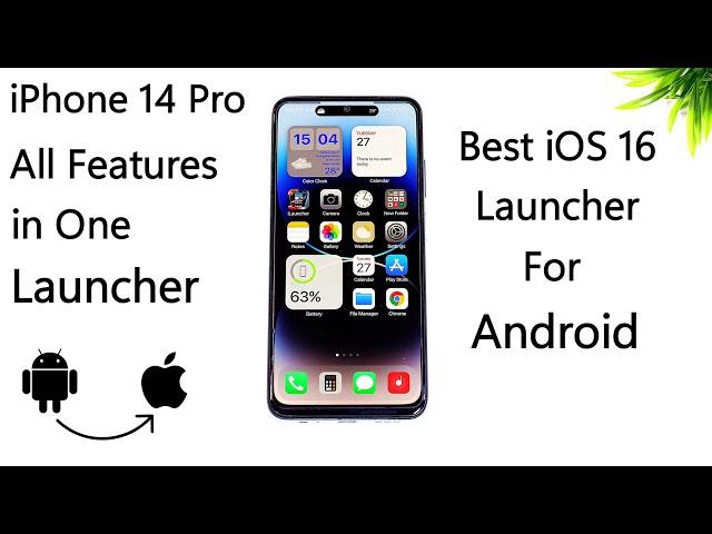 Best iOS 16 Launcher For Android | All iPhone 14 Pro Features in One Launcher | Dynamic Island