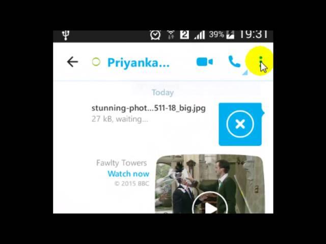 How to send video message in Skype Android App