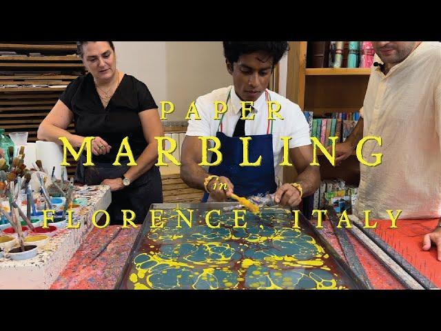 Paper Marbling in Florence, Italy with Rajiv Surendra