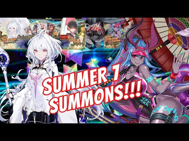 FGO Summer 7 Summons - Lady Avalon (Proto Merlin) & Ibuki Dōji (Berserker)