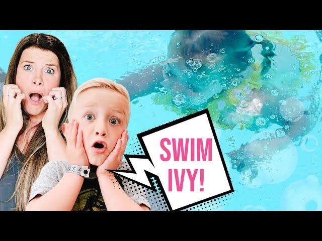 Ivy is SCARED to swim!!! Let's learn swim safety!