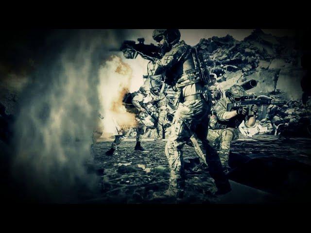 Video Background Stock Footage Free ( War. Military intro in layers. Military video screensaver )