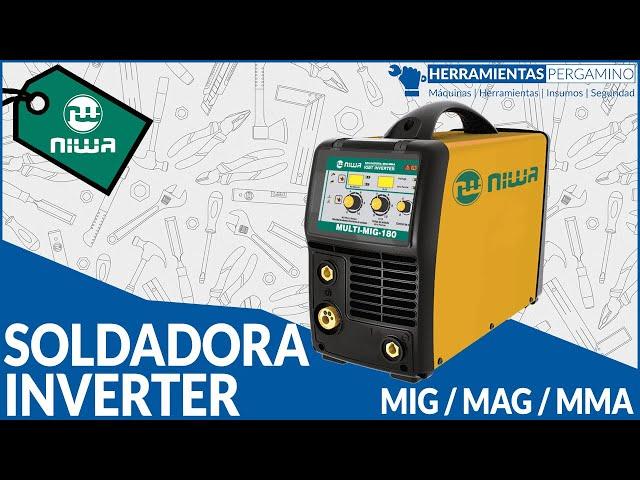 SOLDADORA INVERTER MIG/MAG/MMA 180A - ELECTRODOS DE 1,6 a 5 mm - ARGENTINA | HERRAMIENTAS PERGAMINO