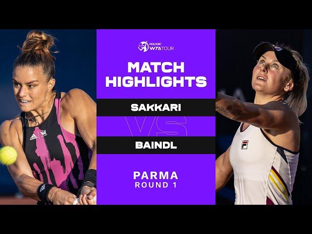 Maria Sakkari vs. Kateryna Baindl | 2022 Parma Round 1 | WTA Match Highlights