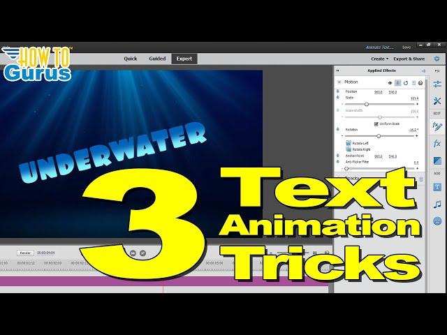 Adobe Premiere Elements Text Animation (Easy!)