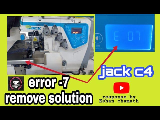 Jack c4 overlock machine of error 7 remove