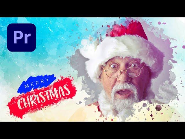 Merry Christmas Watercolor INK Slideshow Reveal - Premiere Pro Tutorial