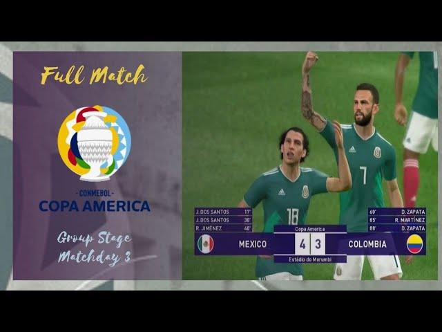 PES 2018 | Mexico vs Colombia | Copa America: Group B-Matchday 3 | Gembox Patch 2021 | PS3