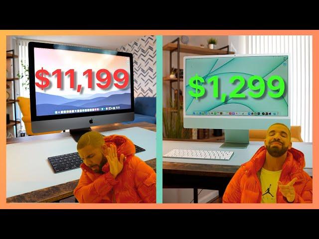 I replaced my $10,000 iMac Pro with a base model 24" M1 iMac for video editing!