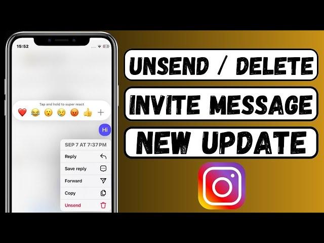 How to Unsend Invite Message on Instagram | New Update | iPhone