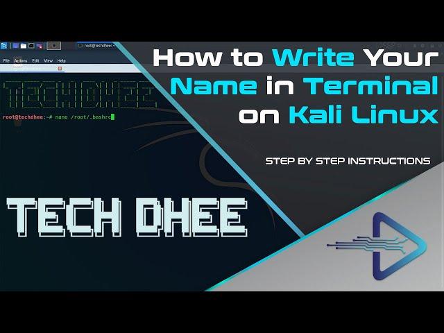 How to Write Your Name in Terminal on KALI LINUX Step By Step