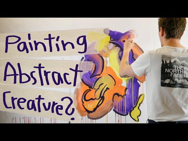 painting abstract creature ? | 32/100 | Relaxing Art Video | Henry Barhocker