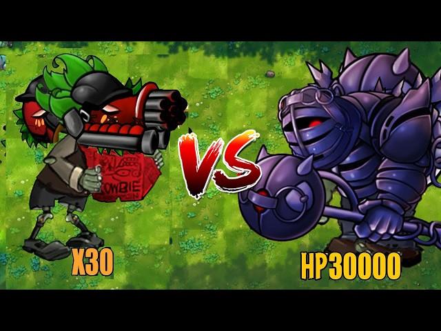 Obsidian Gargantuar Vs All Zombies *30 - Who Will Win? - Pvz Fusion Challenge