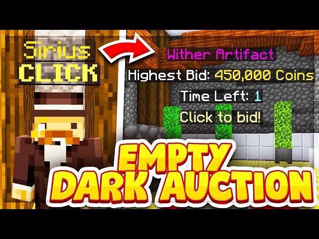 I GOT INTO AN EMPTY DARK AUCTION LOBBY! (Hypixel Skyblock)