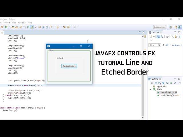 JavaFX ControlsFX tutorial Line and Etched Borders