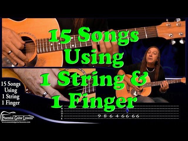 15 1 String Guitar Songs – Beginners Guitar Songs – Easy Songs to Play on Guitar