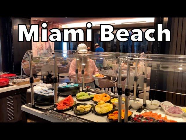 Miami Beach, FL: The Breakfast Buffet at the Loews Miami Beach Hotel.