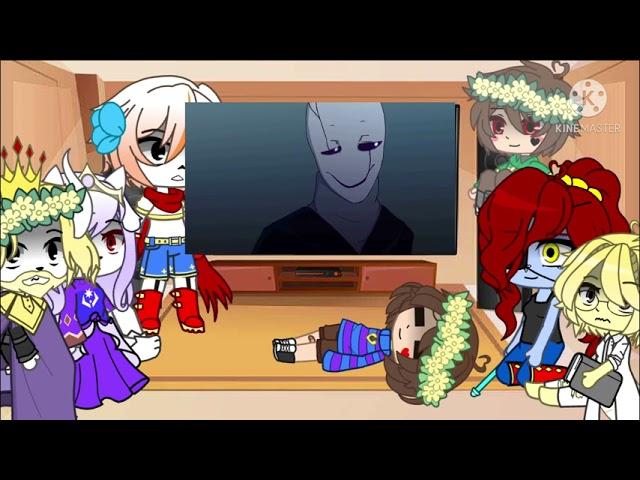 Undertale reacts to Sans vs W. D. Gaster||Lazy||Enjoy!!