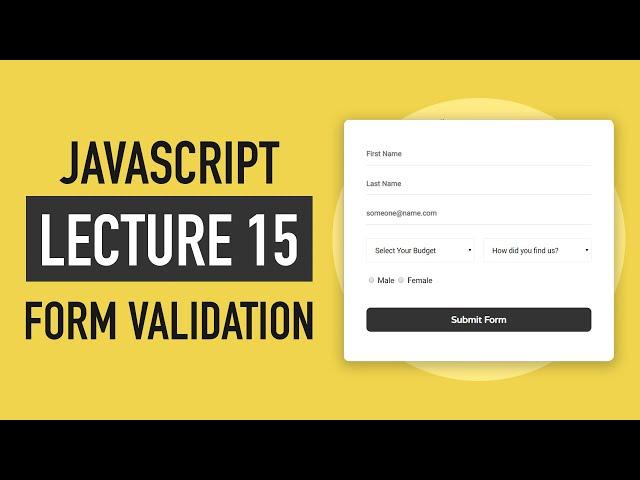 Lecture 15 - JavaScript Form Validation - Tutorial in Urdu & Hindi