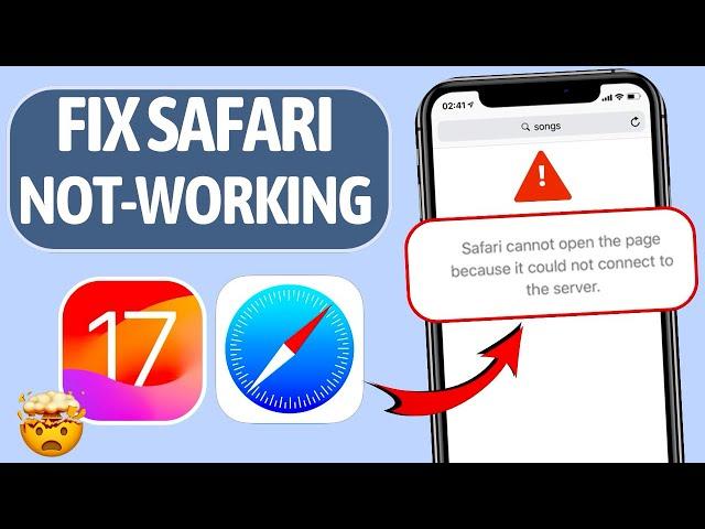 Fix Safari Not Working | Safari cannot open the page because it could not connect to the internet