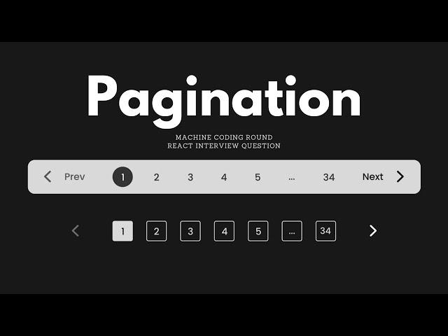 React Pagination | React Interview Questions | Machine Coding Round