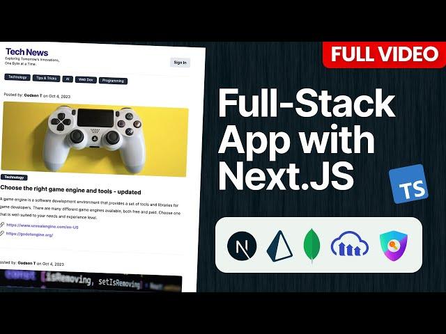 Build & Deploy a Full-Stack Website with Next.js 13 | Typescript, Prisma, Cloudinary, Tailwind