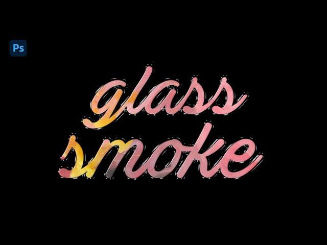 Create a Glass Text with Smoke Effect! |photoshop tutorial #photoshop #tutorial #graphicdesign