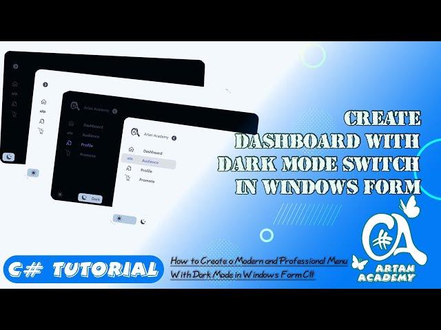 C# Create Modern Menu whit Dark Mode in Windows Form