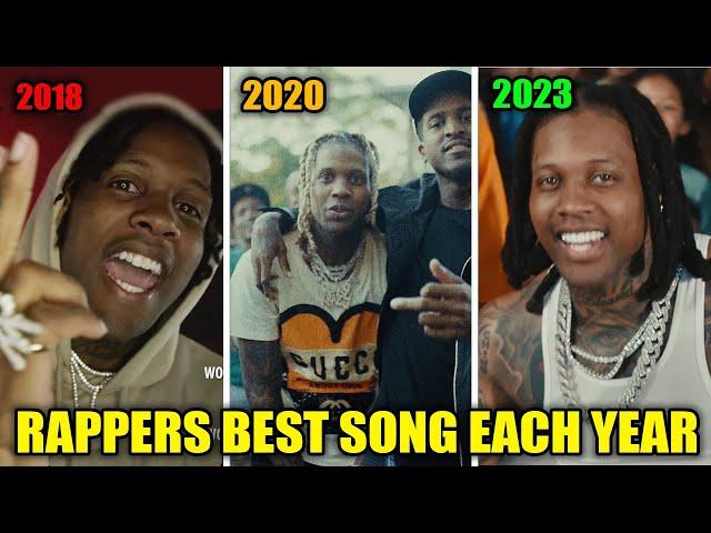 RAPPERS BEST SONG EACH YEAR