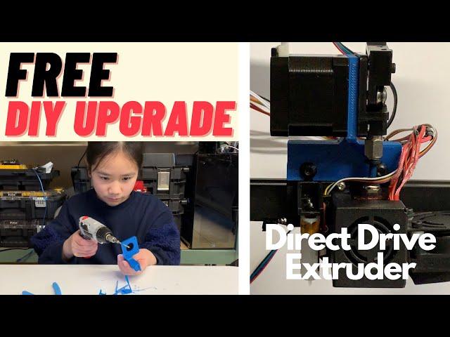 3D printer FREE DIY direct drive extruder upgrade, improves print quality for Ender 3 Pro, CR-10