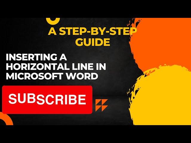 Insert Horizontal Line in Word 2013