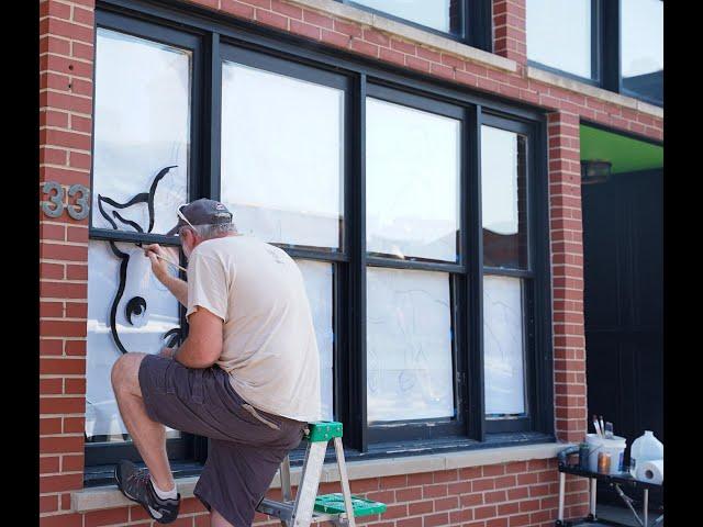 Storefront Window Painting HOW TO with Artist Josh Schultz