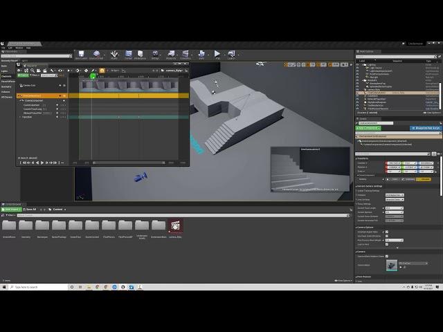 Creating a simple camera animation in UE4 using sequencer