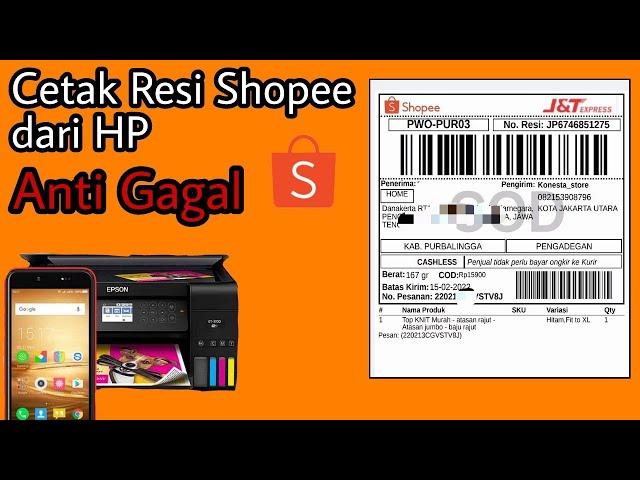 Cara cetak resi shopee dari hp - cetak label pengiriman shopee paling mudah