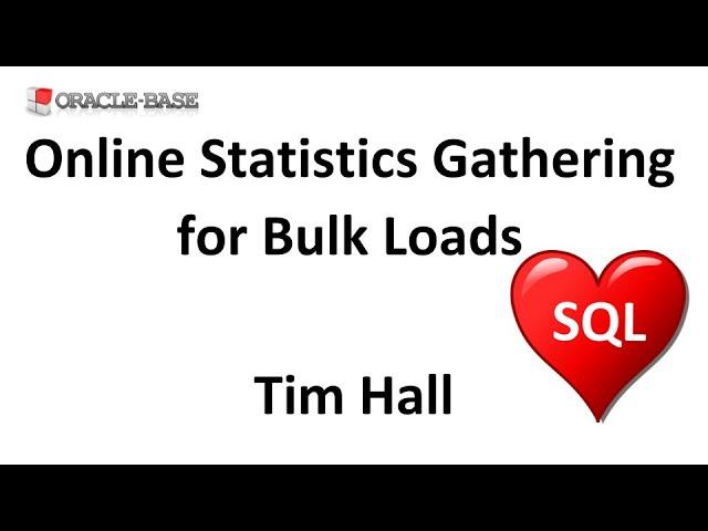 Online Statistics Gathering for Bulk Loads