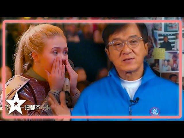 Karate Girl Gets A Surprise From Her Idol JACKIE CHAN on World's Got Talent | Kids Got Talent