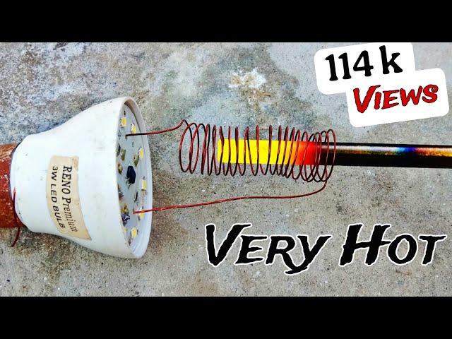 How To Make A Powerful INDUCTION HEATER From a CFL Bulb