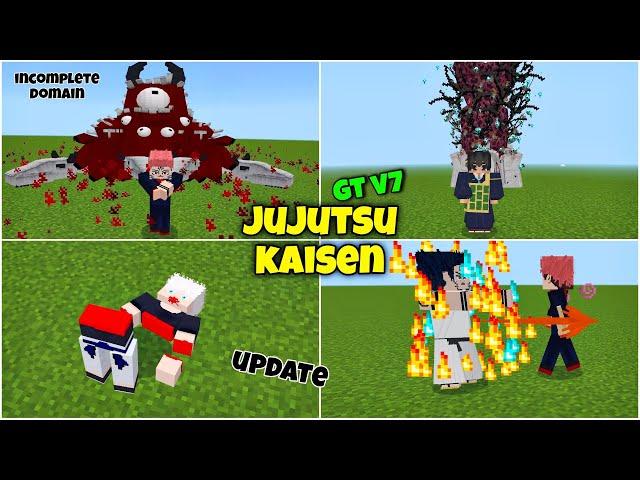 Jujutsu Kaisen GT v7 update addon | jujutsu kaisen addon mcpe 1.21 | jujutsu kaisen mod minecraft pe