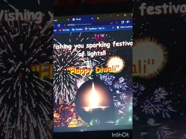 Happy diwali wishes using html and css. #shorts #diwali #diwalispecial #coding #codingwithankit