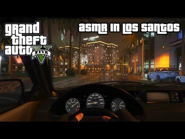 GTA ASMR | Rainy midnight drive in Los Santos  Ear to ear whispering