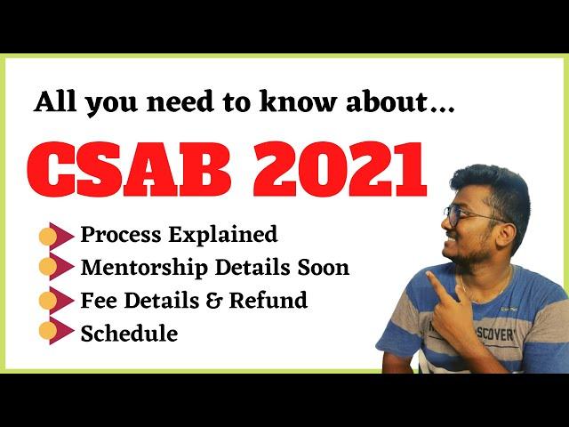 All you need to know about CSAB Counselling 2021 #csab #josaa