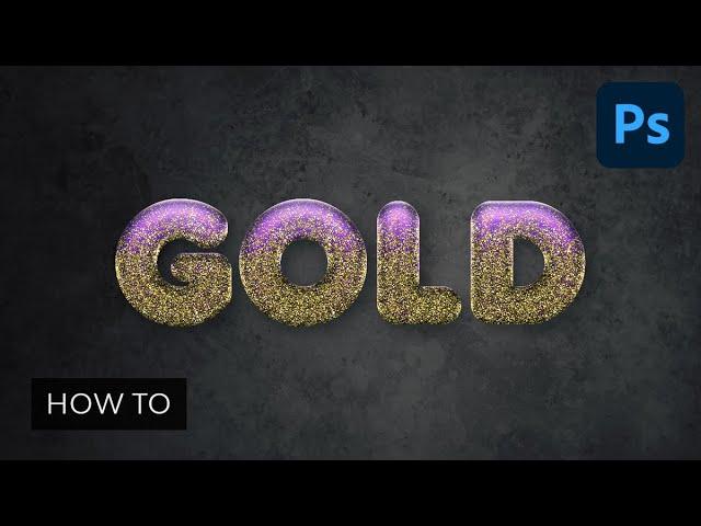 Create an Easy Gold Glitter Text Effect in Photoshop