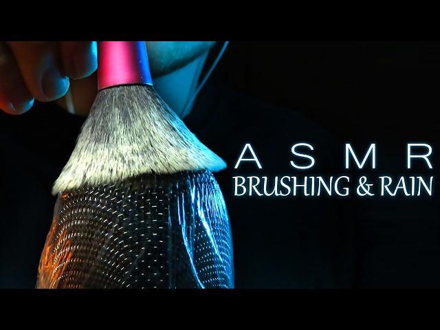 ASMR Brushing & Rain Sounds for Sleeping - Deep Relaxation - No Talking