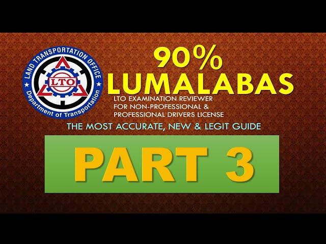 Non Professional & Professional Reviewer for LTO examination Part III