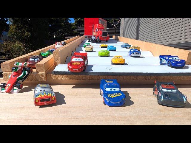 Disney Cars Tomica  Handmade 2-course speed race