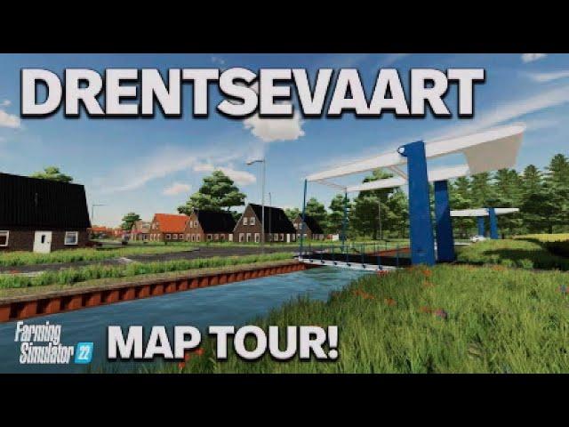 “DRENTSEVAART” FS22 MAP TOUR! | NEW MOD MAP | Farming Simulator 22 (Review) PS5.