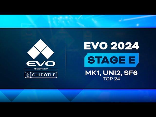 Evo 2024 Day 2: Stage E - MK1, UNI2, SF6 - Top 24